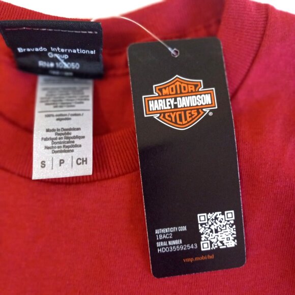 Harley Davidson Orlando Florida T Shirt Mens Small Red Biker Motorcycle Tee - Picture 9 of 14